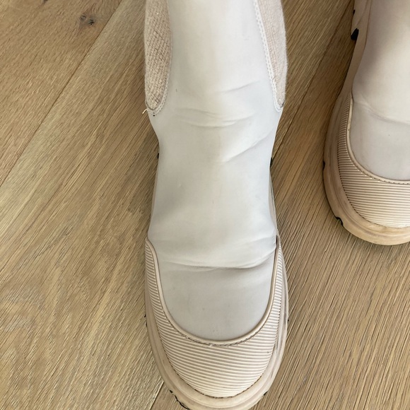 Sz 7 Zara Cream Coloured Booties - Picture 4 of 9